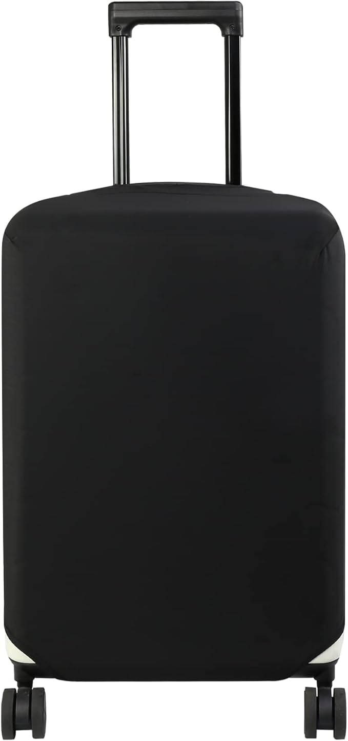 HYPER VENTURE Washable Luggage Cover - Fashion Suitcase Protector Fits 27-30 Inch Luggage (Black, L)