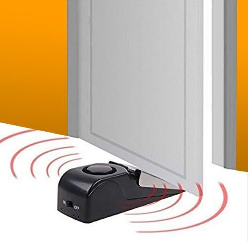 EMDMAK Door Stop Alarm with 120DB Siren Door Stop for Home & Travel (Black) (Pack of 1)