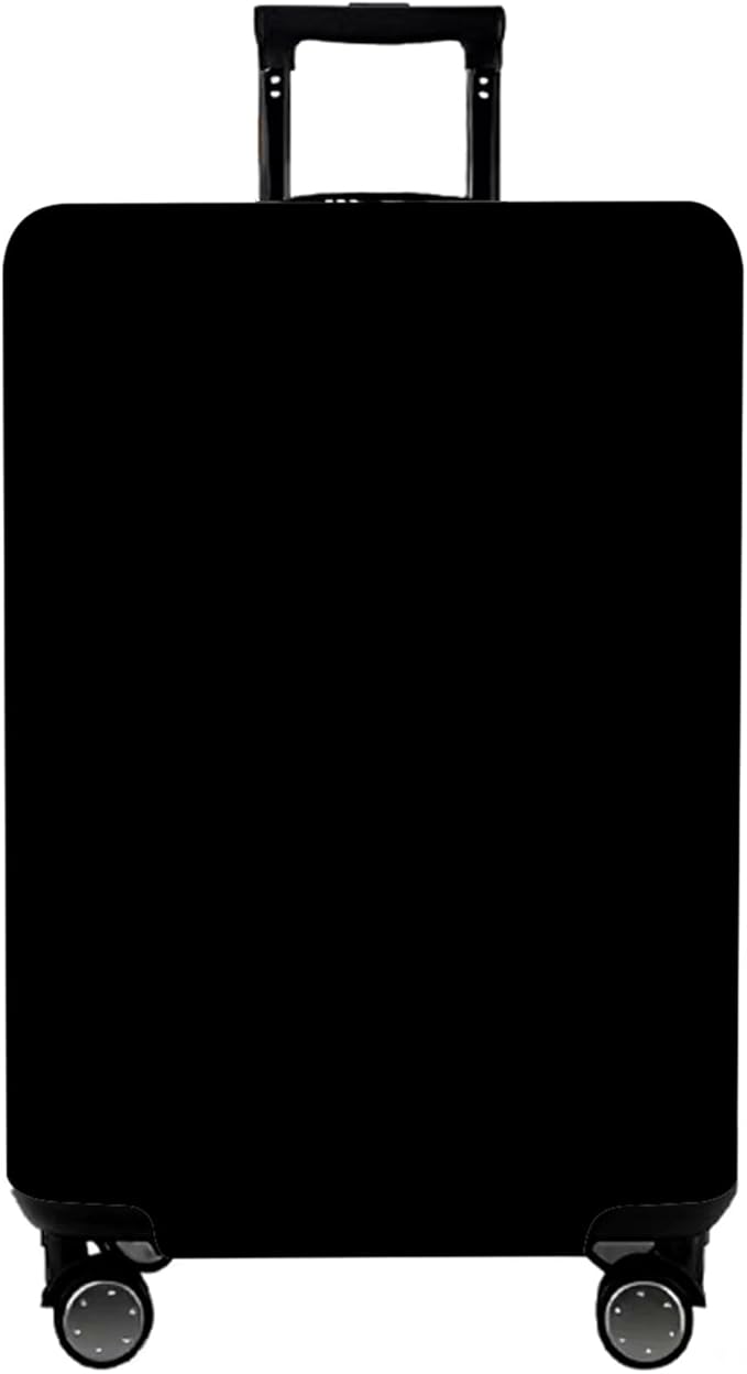 WUJIAONIAO Travel Luggage Cover Baggage Suitcase Cover Protector Skins 18-32 Inch (Pure Black, L (for 25-28 inch luggage))