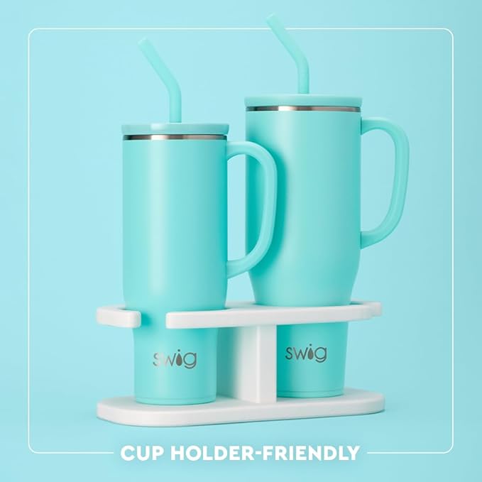 Swig Life 40oz Mega Mug, 40oz Tumbler with Handle and Straw, Extra Large Insulated Tumblers, Cup Holder Friendly Travel Mug (Utah)