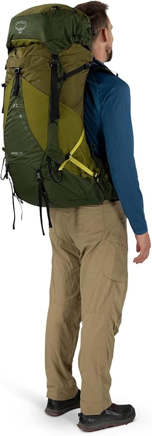 Osprey Atmos AG LT 50L Men's Backpacking Backpack, Night Shift/Scoria Blue, S/M