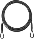 3.3mm (1/8 Inch) Outdoor Travel Stainless Steel Security Cable-15ft Luggage Lock Safety Wire Flexible Steel Wire Rope with Double Loop Safety for Luggage, Bike, Lock(Black, 15ft-(1Pack)