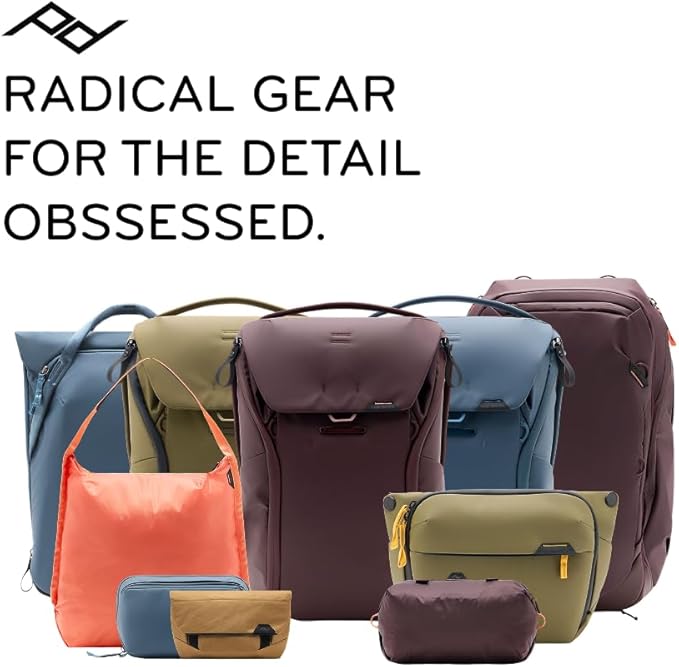 Peak Design Small Tech Pouch, Eclipse, Electronics Organizer for Travel or Everyday Carry, Origami-Style Storage, Cable Pass-Through, Weatherproof Recycled Nylon, Gear Carry Bag for Men and Women