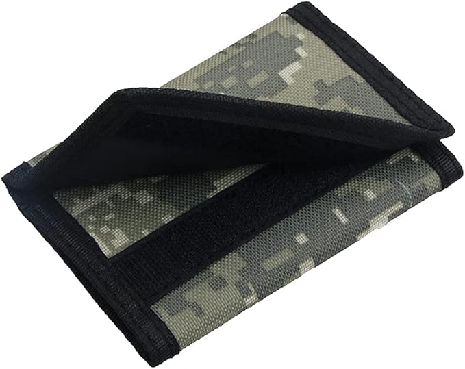 NEICY RFID Blocking Canvas Wallet for Men and Women - Camo Trifold Outdoor Sports Wallets with Magic Sticker for Teen Kids (Mosaic)