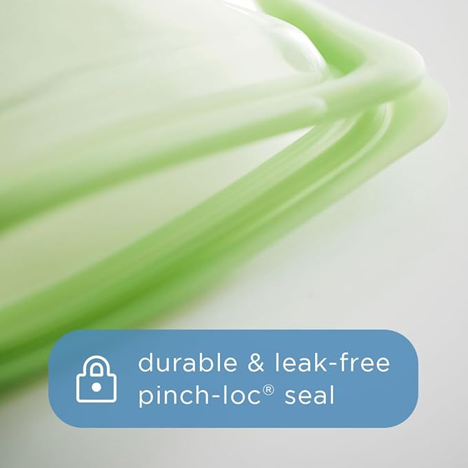 Stasher Premium Silicone Reusable Food Storage Pocket Bag, Aqua, Microwave, Sous Vide, Dishwasher, Oven and Freezer Safe, BPA Free, Leak-free, Eco-friendly, 4 Oz (Pack of 2)