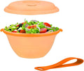 kūpaa Bowl & Carrier Duet – Microwave Safe Silicone Lunch Box For Adults– Collapsible, Leakproof, Food-Grade, Reusable To-Go Container (Sunstone)