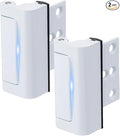 2 Pack Home Security Door Lock,Childproof Door Reinforcement Lock,with 3" Stop Withstand 800 lbs,for Inward Swing Doors,Night Kids Safety Metal Flip Lock Deadbolt Latch (White)