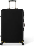 20 Inch PVC Luggage Protector Covers for TSA Approved Clear Suitcase Cover Protector Transparent Luggage Protective Cover Set (Black, Suitable for 19"-20")