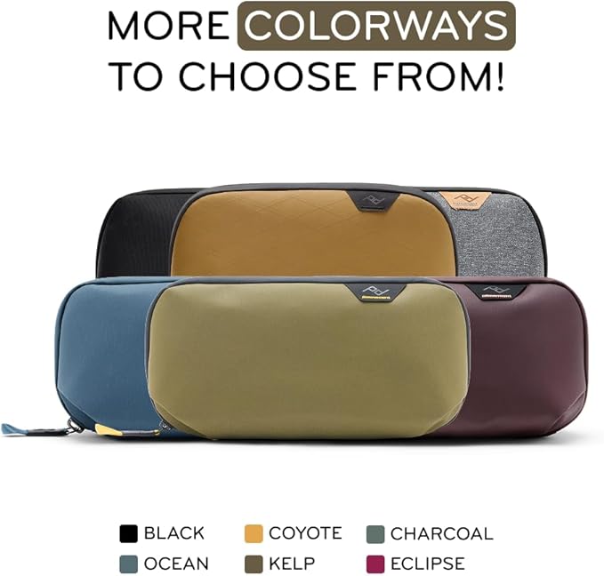 Peak Design Small Tech Pouch, Kelp, Electronics Organizer for Travel or Everyday Carry, Origami-Style Storage, Cable Pass-Through, Weatherproof Recycled Nylon, Gear Carry Bag for Men and Women