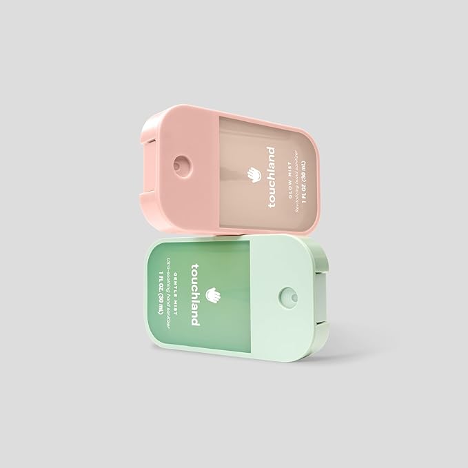 Touchland Glow Mist + Gentle Mist + White Mist Case, Scented and Stylish Hydrating Hand Sanitizer Spray Bundle, Travel Size Friendly