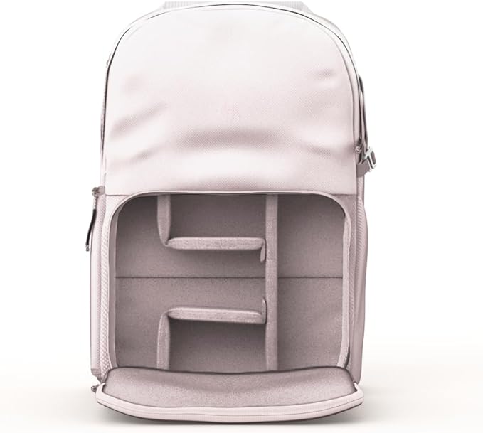 BREVITE - The Jumper - Compact Camera Backpacks for Photographers - A Minimalist & Travel-friendly Photography Backpack Compatible With Both Laptop & DSLR Accessories 18L (Blush Pink)