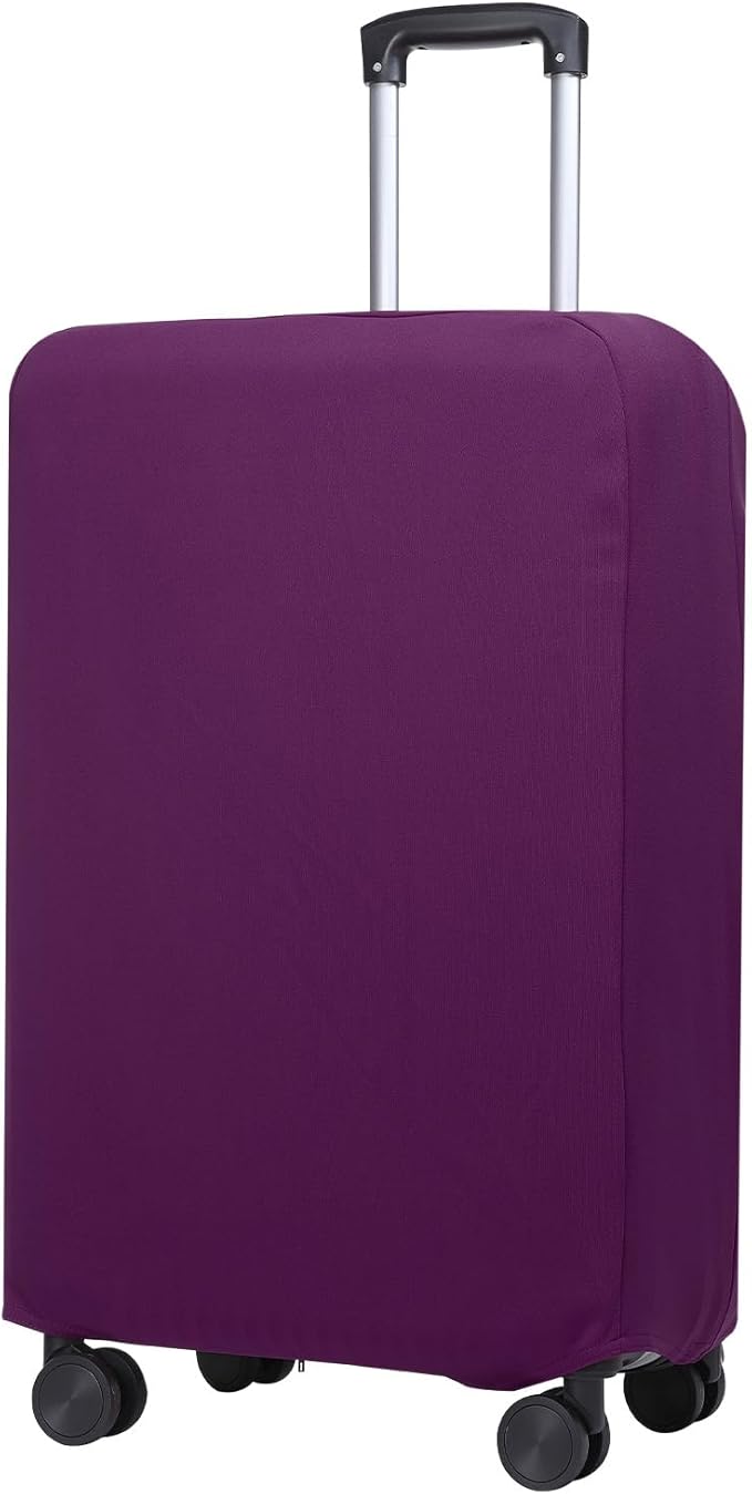 PATIKIL Luggage Cover, Suitcases Covers Elastic Carry on Cover Protector Washable Scratch-Resistant Fits 24-25 Inch Luggage for Travel Business Trips, Purple