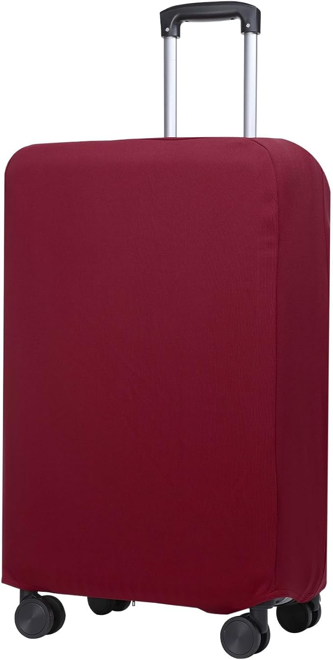 PATIKIL Luggage Cover, Suitcases Covers Elastic Carry on Cover Protector Washable Scratch-Resistant Fits 19-21 Inch Luggage for Travel Business Trips, Wine Red