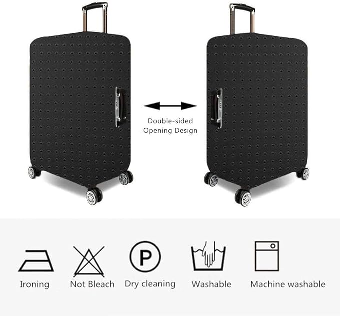 7-Mi Travel Luggage Cover Protector, Washable Suitcase Protector Anti-scratch Spandex Baggage Covers Fits 23-25 Inch Luggage