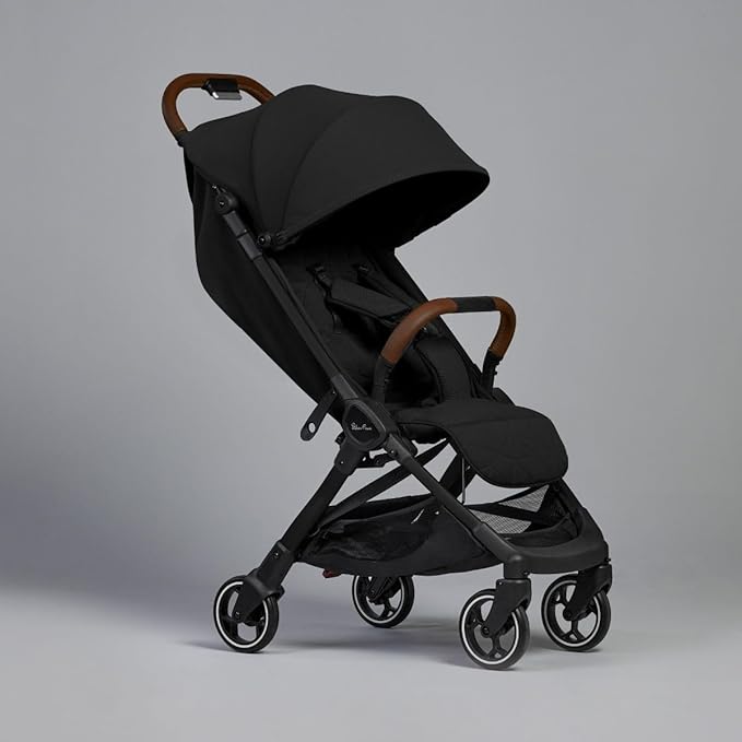 Silver Cross Clic Compact Stroller – Lightweight Travel Stroller for Newborn to Toddler (Birth to 55 lbs), One-Hand Fold, Lie-Flat Seat, Airplane Cabin Approved, UPF50+ Canopy (Space)