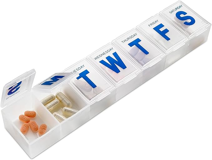 MEDca Weekly Pill Organizer, 7-Day Pill Planner Extra Large, (Bulk Case Pack of 100 Pill Organizers)