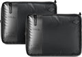 TPU Vacuum Bag for Travel, 70D Nylon Reusable Compression Bag with IP67 Waterproof Zipper, Compression Packing Cubes for Clothing, Space Saver Bags for Luggage and Backpack (Full Open, Grey,2Pcs)