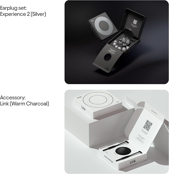 Loop Earplugs Experience Bundle Loop Experience 2 + Link | Reusable Ear Plugs for Live Events, Festivals, Motorcycles, Noise Sensitivity & More | 18 dB Noise Reduction