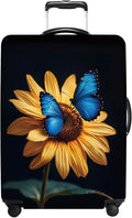 Luggage Cover Washable Suitcase Protector Anti-scratch Suitcase cover Fits 20-34 Inch Luggage (Sunflower, L(28-30inch suitcase))