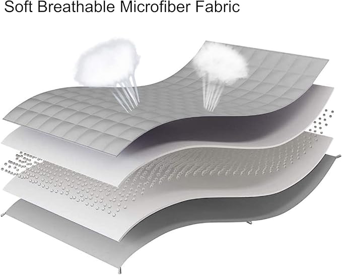L'AGRATY Weighted Blanket - 60"x80" 15lbs Cooling Breathable Heavy Blanket Microfiber Material with Glass Beads Big for Adult All-Season Summer Fall Winter Soft Thick Comfort Blanket
