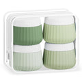 Travel Containers for Toiletries 4 Pack, TSA Approved Travel Size Toiletries, With Clear Bag Leak Proof Silicone Jars, Creams Jars Carrying Small Items