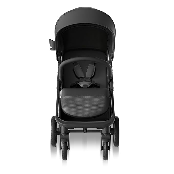 Mompush Nova Baby Stroller for Toddler, Infant & Newborn | Spacious Seat & Lie-Flat Mode | Compact One-Hand Fold, UPF 50+ Canopy & All-Wheel Suspension | Includes Rain Cover & Cup Holder