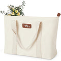 AW BRIDAL Monogram Canvas Tote Bag for Chrismas, Bridal Shower, Retirement, Birthday Gifts for Women Mom Wife Sister Friends