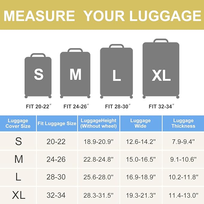 ANNA QUEEN Cute Kitten in Pocket Luggage Cover, Funny Cat Suitcase Protector with Denim Print, Stretchable & Washable Spandex Travel Cover for 28-30 Inch Luggage