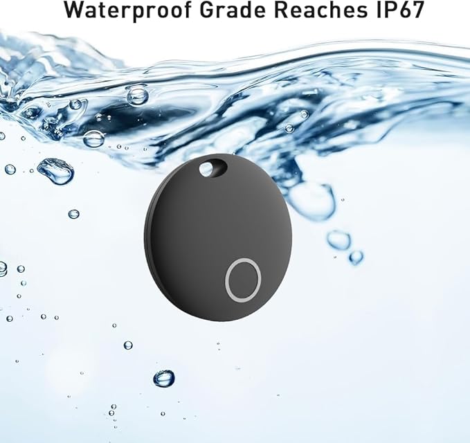 Air Tracker Tags-4 Pack [Apple MFi Certified] (iOS Only), Smart Bluetooth Tracker, Compatible with Apple Find My, Item Locator for Keys, Luggage, Wallet, Suitcase, Bags, IP67 Waterproof