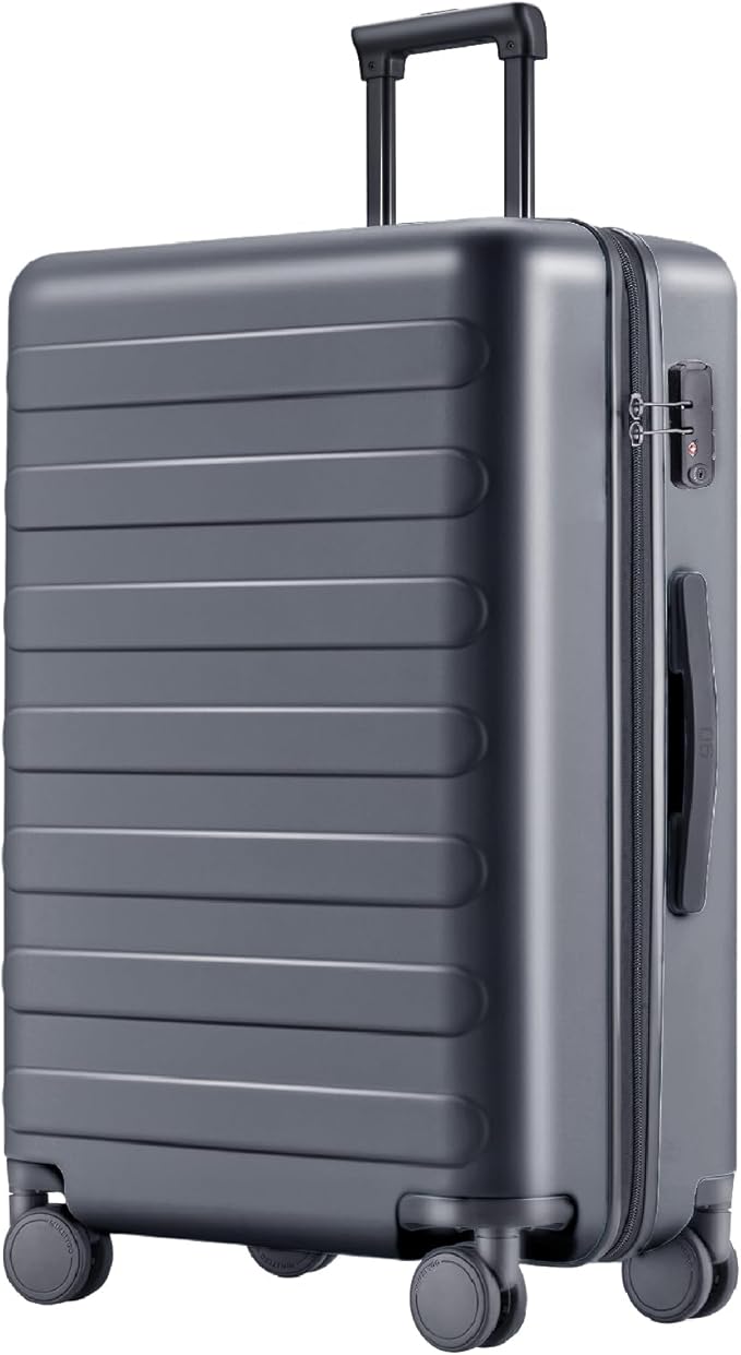Carry on Luggage 22 X 14 X 9 Airline Approved, 20 Inch Luggage for 3-5 Days Travel, Double Spinner Wheels, 100% Hardshell PC, TSA Lock (02-Grey (Basic), Checked 26-Inch)
