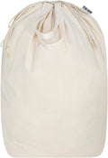 Canvas Laundry Bags 18x18in with Handles & Square Base, Extra Large Heavy Duty Laundry Basket Hamper Liner, Washable Drawstring Dirty Clothes Bag Canvas Storage Sack (Natural XL,1 Pack)