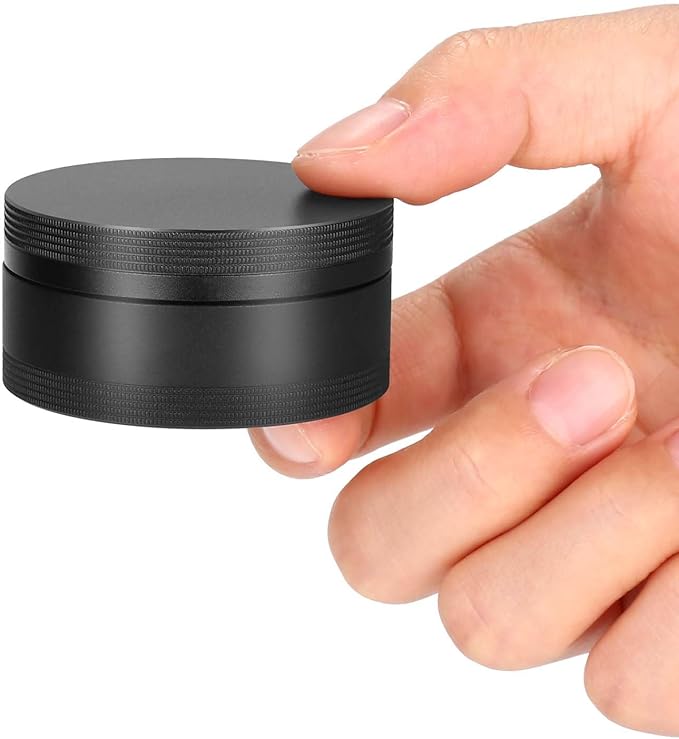 Portable Pill Case Pill Box Daily - Waterproof Single Metal Pill Organizer for Pocket Purse, Aluminium Alloy Round Daily Medicine Container to Hold Vitamins, Fish Oil Medium Size
