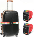 Adjustable Luggage Straps with Combination Lock – 4 Pack Bright Colors, Quick-Release Buckle, Secure Travel Luggage Straps for Added Safety（Multicolour）