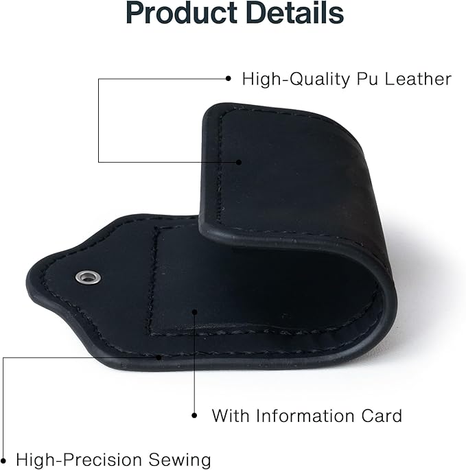 Luggage Labels Premium Travel Suitcase Tags for Baggage Easy to Write Waterproof with Name ID Card for Man Women (Black)