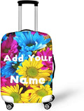 Customized Luggage Cover for Suitcase Personalized Name Suitcase Cover Fit 22-25 Inch Flower Luggage Covers Zip Closure Suitcase Cover Protector for Travel Business Anti-Scratch Baggage Cover