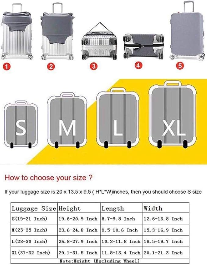 7-mi Water Resistant Print Trolley Case, Black, Size L: Fit 28-30 Inch Luggage