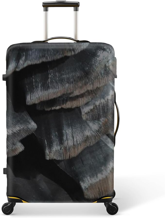 20 Inch PVC Luggage Protector Covers for TSA Approved Clear Suitcase Cover Protector Transparent Luggage Protective Cover Set (Painting, Suitable for 19"-20")