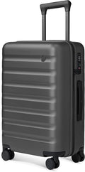 NINETYGO Carry On Luggage 22x14x9 Airline Approved, 20 Inch Luggage with Smooth Spinner Wheels, Lightweight, Hard Shell PC Suitcase Carry-On, Travel Luggage, TSA Approved (Grey, Rhine Basic2.0)
