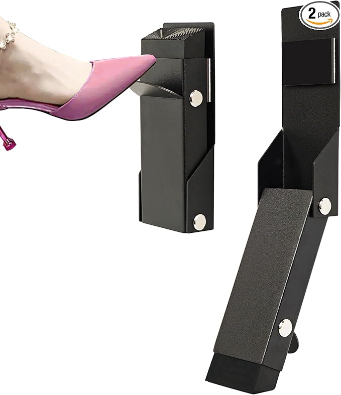 Door Stoppers 2 Pack, Door Stop of Self-Adhesive, Kick Down Door Stopper, No Longer Requires Manual Operation or Bending Over, Door Stoppers for Bottom of Door