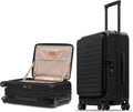 LEVEL8 Top Opening Carry on Luggage Expandable, Large Suitcases with Wheels Airline Approved, Hardside Luggage with Spinner Wheel for Men Women, 20 Inch, Black