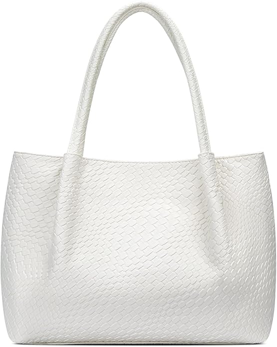 KKXIU Tote Bag for Women Vegan Leather Shoulder Purse Large Capacity Travel Bag