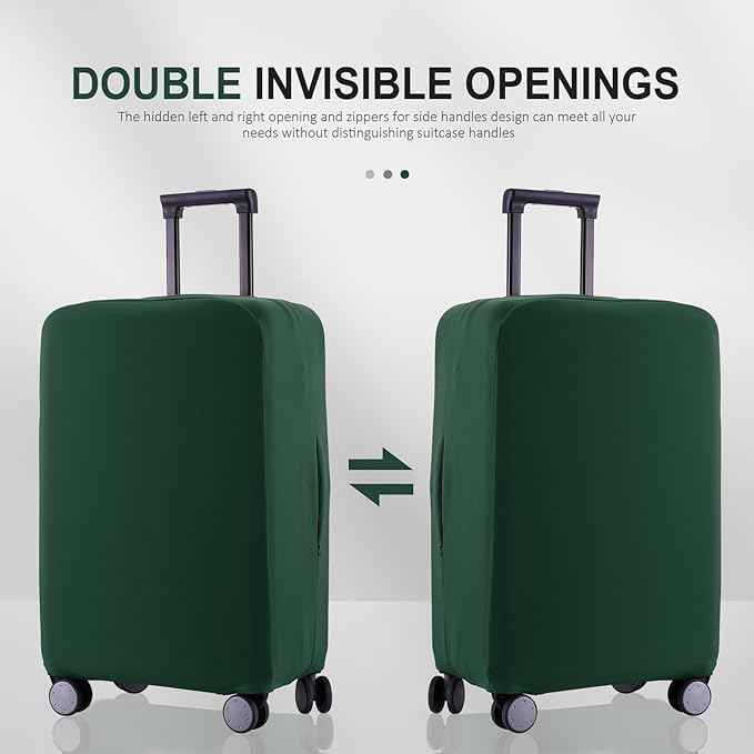Travel Luggage Cover Suitcase Protector Scratch-Resistant Fit 19-31 Inch Suitcase, Not Included Suitcase (Avocado Green, 2XL(30-31 inch))