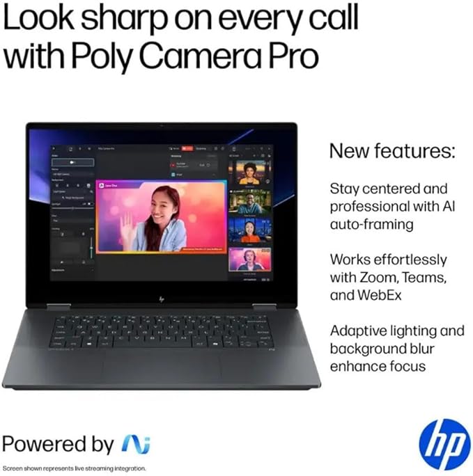 HP OmniBook X Flip 16 2-in-1 Laptop: 16" FHD+ Touchscreen, Intel Core Ultra 7 (NPU 47 Tops), 16GB RAM, 512GB SSD, Intel Arc 140V GPU, Copilot+ PC, Eclipse Gray, W/Pen Accessories, Windows 11