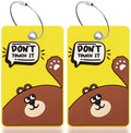 2PCS 2303 Bright Silicone Luggage tag (Yellow)