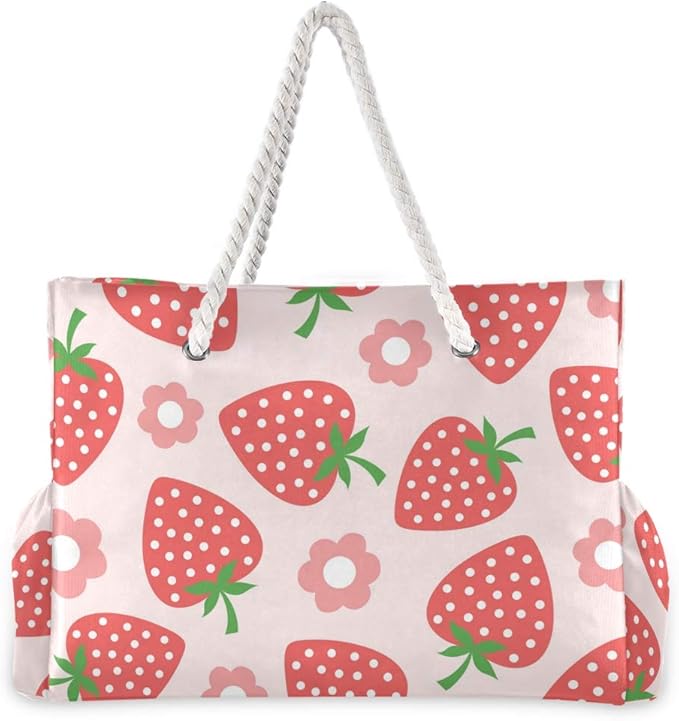 senya Large Beach Bags Totes Canvas Tote Shoulder Bag Soft Wave Water Resistant Bags for Gym Travel Daily Ocean
