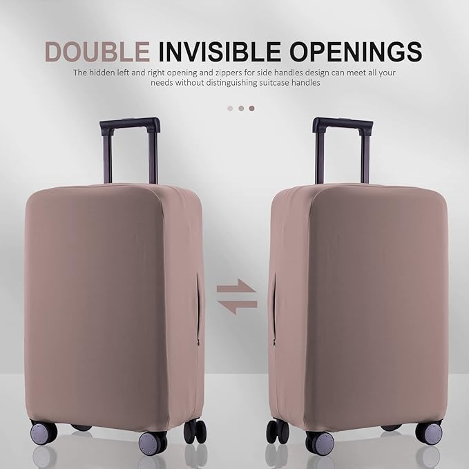 Travel Luggage Cover Suitcase Protector Scratch-Resistant Fit 19-31 Inch Suitcase, Not Included Suitcase (Khaki, 2XL(30-31 inch))