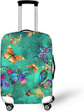 Butterflies Print Baggage Covers for 30-32 Inch Anti Scratch Luggage Protector for Women Girls Boys Non Slip Spandex Suitcase Cover Colorful Luggage Cover