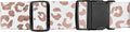 Luggage Straps for Suitcases, Adjustable Travel Belt, Durable Wide Luggage Strap, Cute Suitcase Strap Identifiers with Buckle, Bag Straps for Luggage, White Pink Leopard