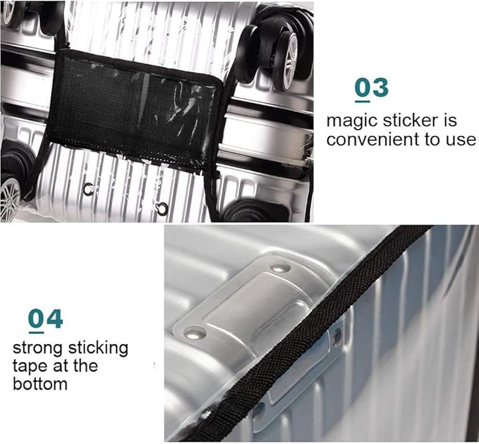 30 Inch PVC Luggage Protector Cover for TSA Approved Clear Suitcase Protector 30-31 Inch Transparent Luggage Protective Cover Case Suitable for 30"-31"