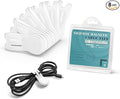 Magnetic Cord Ties Organizers, Kanemc Silicone Cable Tie Cord Wrap Reusable Twist Ties Wire Strap For Charging Cables Headphones USB Type C Cable Small Cords (8-Pack, White)
